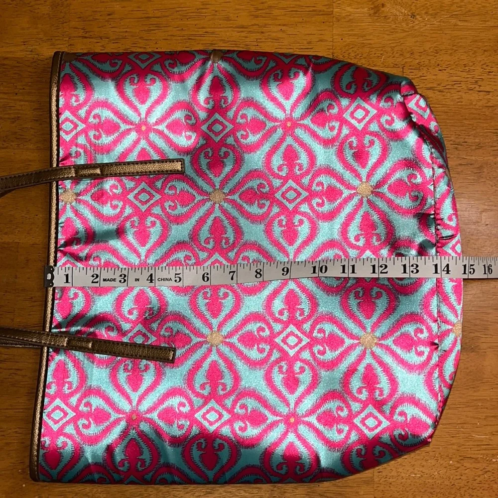 Mystic Divine Pink & Blue Tote with Gold Handles - Picture 7 of 17